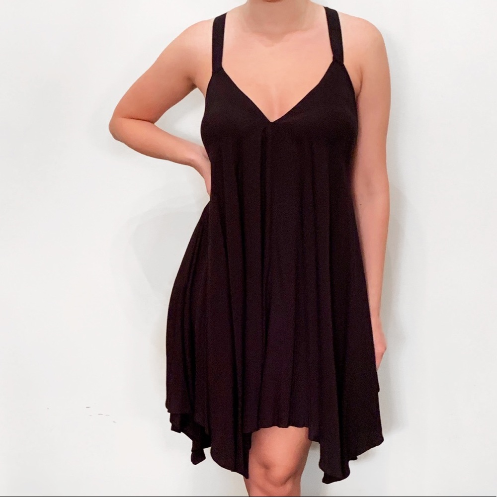 Black flows dress
